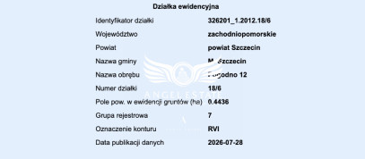 Działka Sprzedaż Szczecin Osów Miodowa