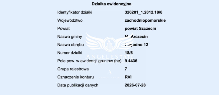 Działka Sprzedaż Szczecin Osów Miodowa 7