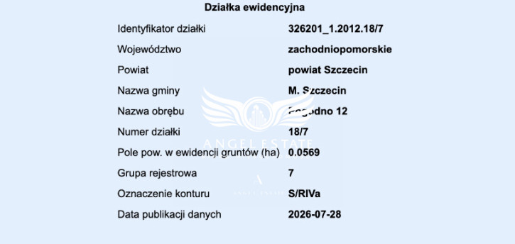 Działka Sprzedaż Szczecin Osów Miodowa 8